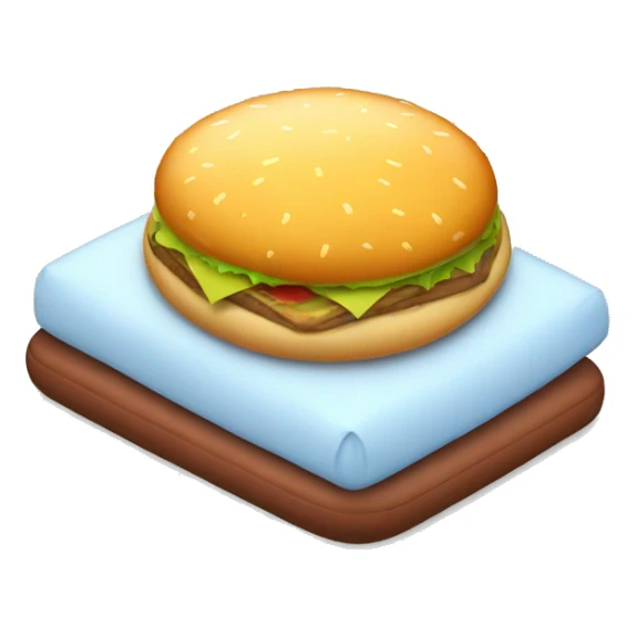 Hamburger sleeping with a ZzzzZzz on top of his head sticker