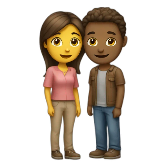 Deux personnes qui s'embrassent sticker