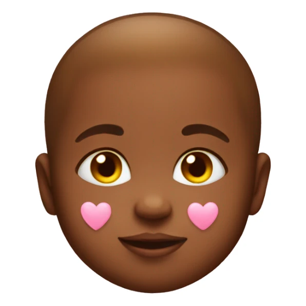 Baby emoji with hearts on face sticker