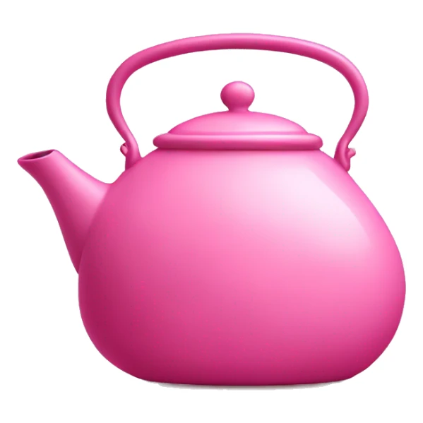 Pink teapot on pink oven  sticker