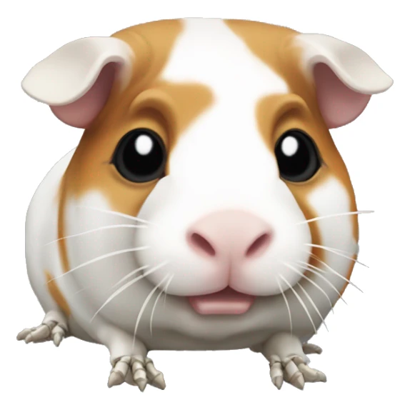 full skeleton of a guinea pig without meat sticker