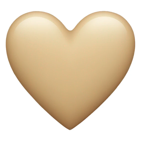 Beige heart  sticker