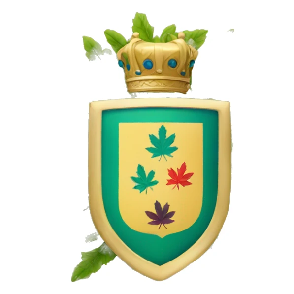 Coat of arms with leafs  sticker