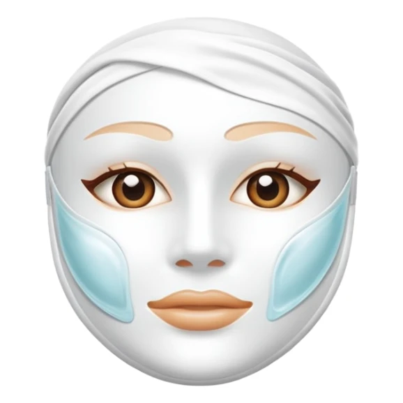 a white skincare beauty mask pack for face, except on the face, just only product sticker