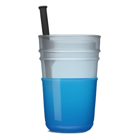 Plain Blue Stanley tumbler with a handle and no face against a plain transparent background and nothing else  sticker