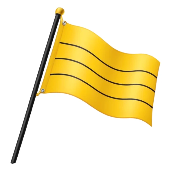 Create 2 yellow lined and 1 black lined flag emoji and put black line between yellow lines sticker