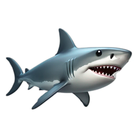Shark with a top hat sticker