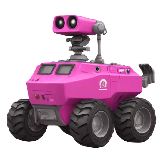 moon rover in strong pink color sticker