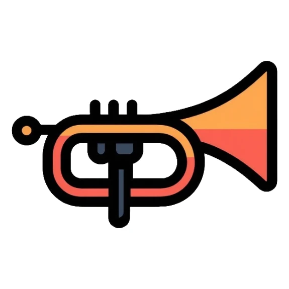 trumpet musical instrument app icon sticker