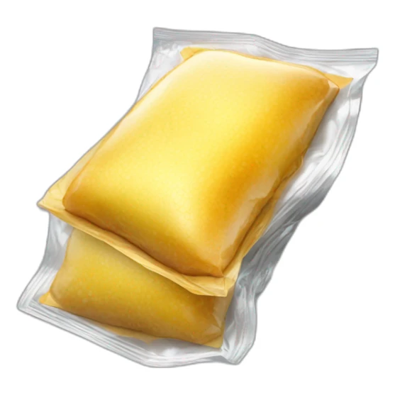 food packed in airtight foil, side angle sticker