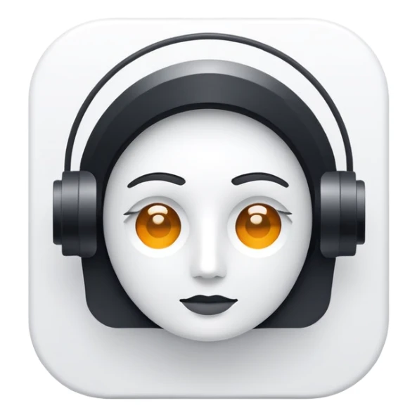 minimalist logo for AI SaaS service self2.art, face and camera sticker