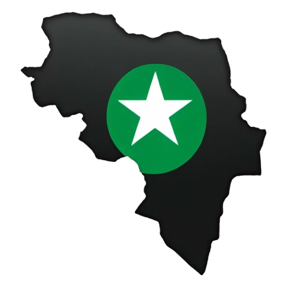 Black map of Algeria  sticker