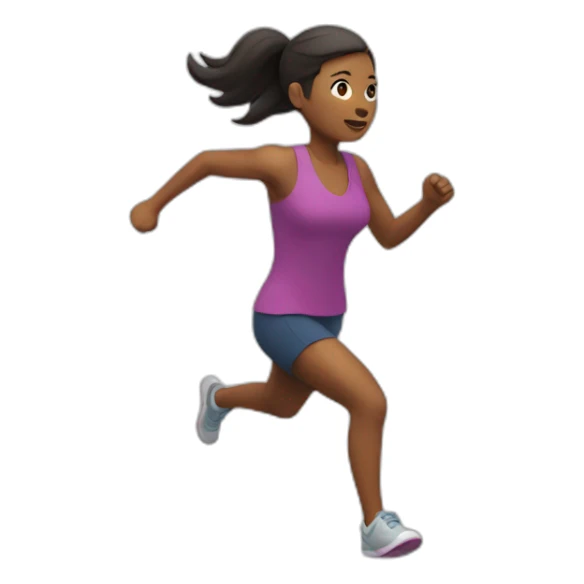 woman running seen from above sticker