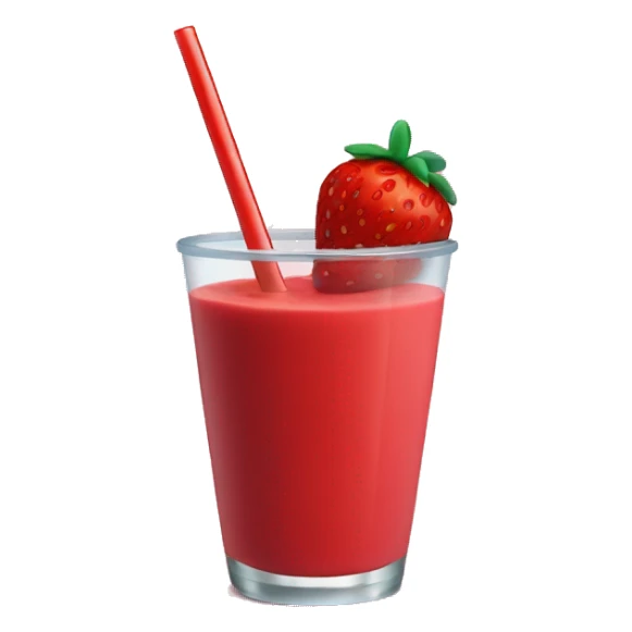 red smoothie with a strawberry on the top sticker
