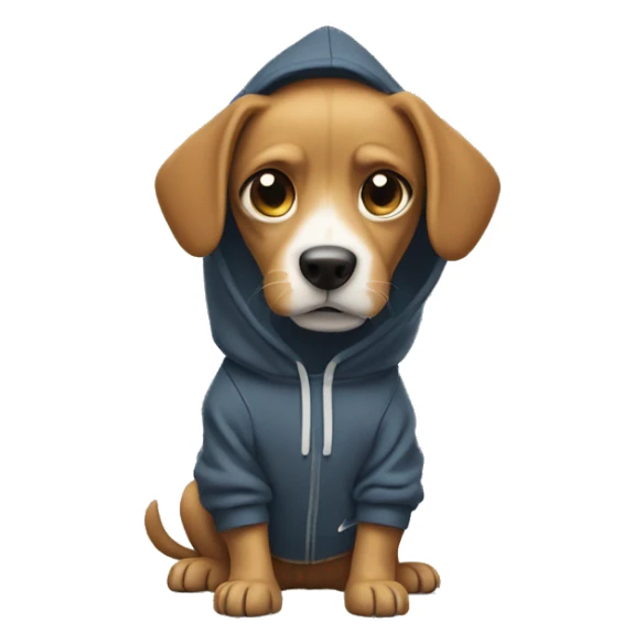 Dog wearing Nike hoodie sticker