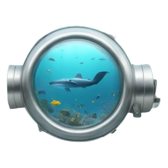 metal tube in underwater sea sticker
