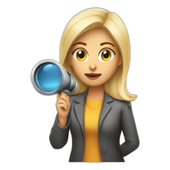 DETIVE MULHER INVESTIGANDO COM LUPA sticker