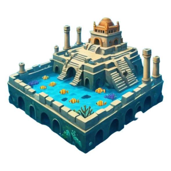 The Lost Island of Atlantis sticker