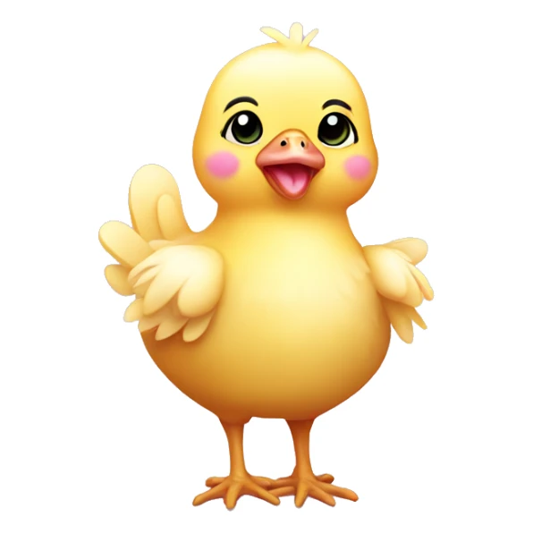 Baby chicken with pink bow sticker