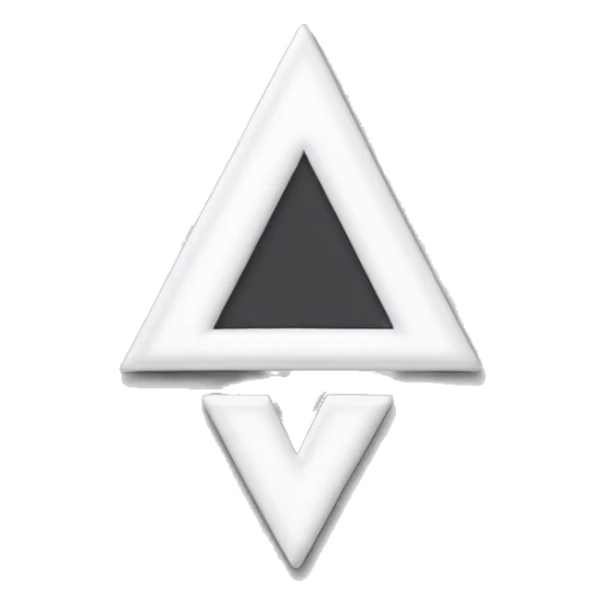 a white V letter , and within the V letterm the play video symbol ( the triangle like youtube but in white) sticker