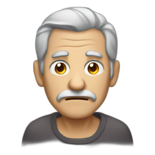 old man, evil eyes, gray hair sticker