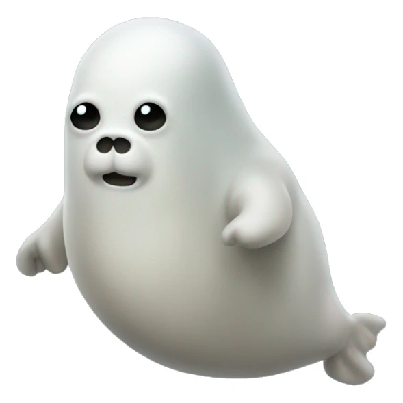 A ghost but with the body of a walrus sticker