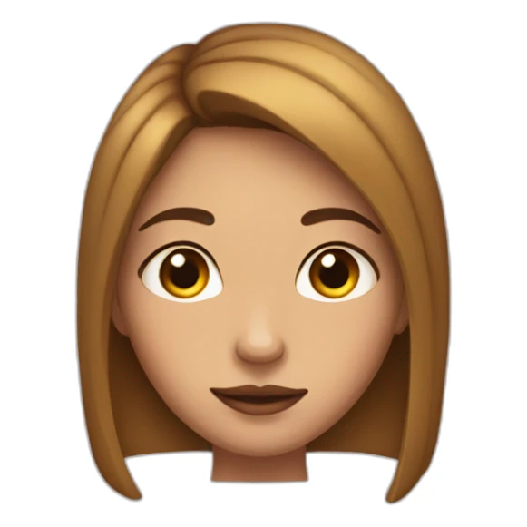 a girl with no eyes,nose,mouth,eybrows,and ears thinkning sticker