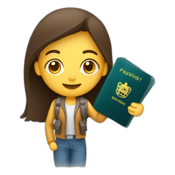 traveller holding your passport sticker