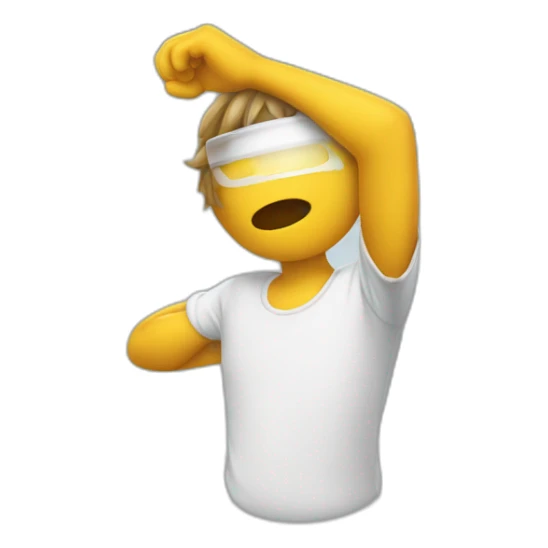 Personne qui fait un dab sticker