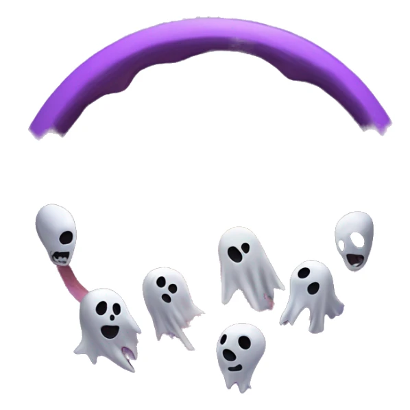 purple portal with ghosts, Skeletons leaving out of it sticker
