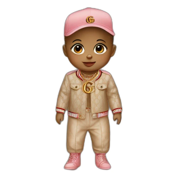 baby dressed in gucci sticker