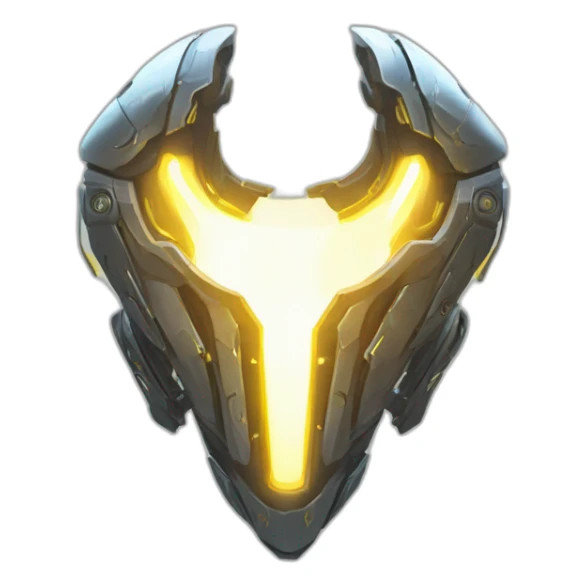 futuristic armored Omega Energy chestplate radiating omega energy sticker
