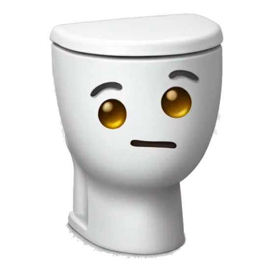 Toilet with a head sticking out sticker