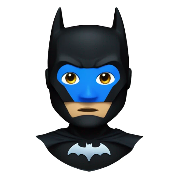 Dark Batman face mask with blue eyes and black Color skin  sticker