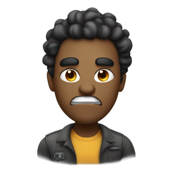 Angry with smoke coming out of ears sticker