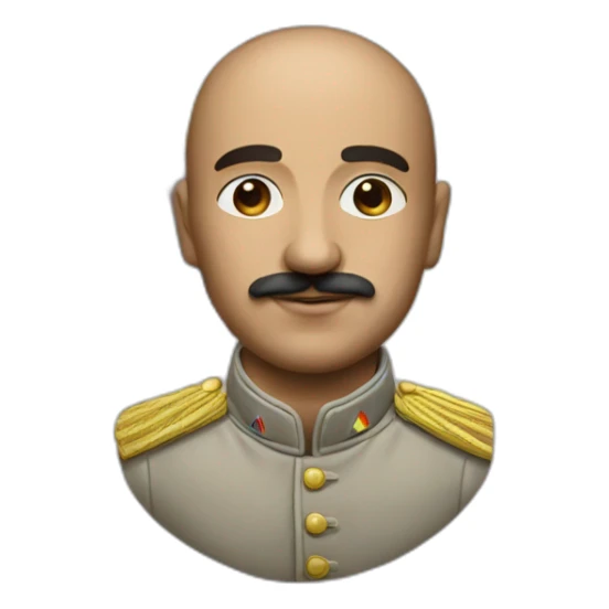 Hyperrealist Francisco franco with a lgtbi flag sticker