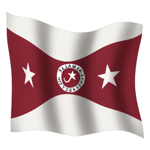 Alabama flag but with 13 stars sticker