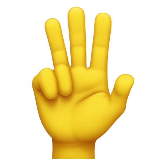 Just a yellow hand with its thumb sticking out and its pointer finger pointing upwards to create the shape of the letter L sticker