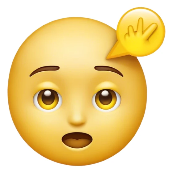 Pointing at head yellow emoji sticker