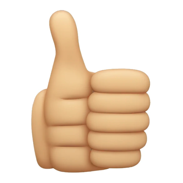 a thumbs up hand with two thumbs and seven fingers sticker