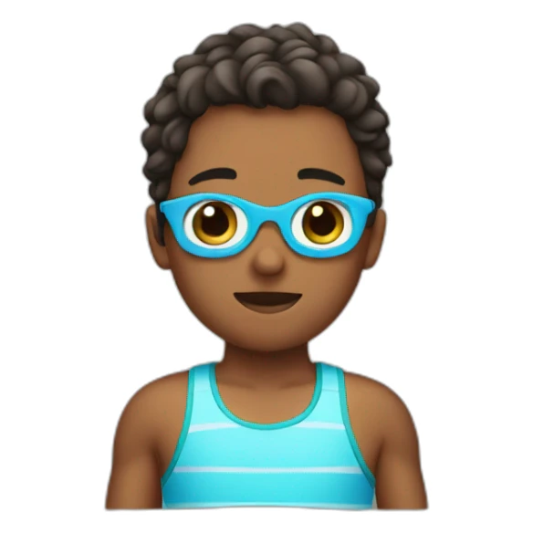 Boy in swimsuit sticker