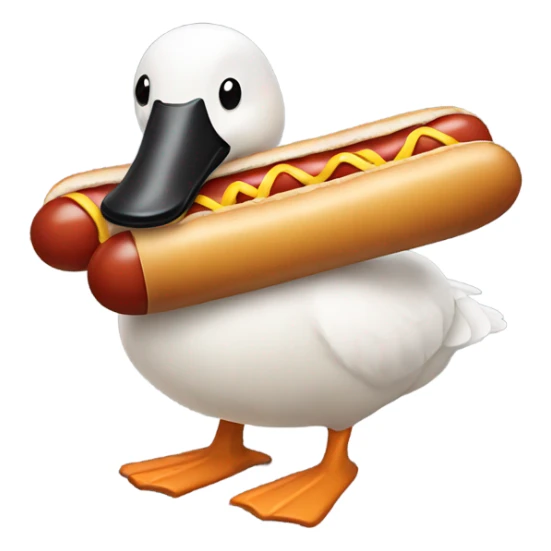 Goose wearing a glizzy outfit  sticker