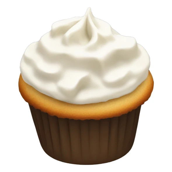 White vanilla muffin with white cream on top sticker