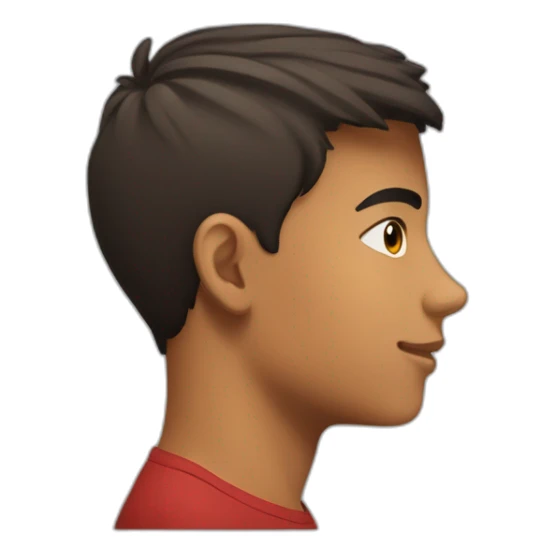 armenian-brownskin 14 y. o. boy, side view sticker