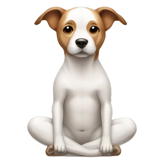 Yoga positón of dog sticker