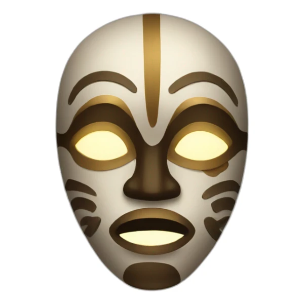 African mask sticker