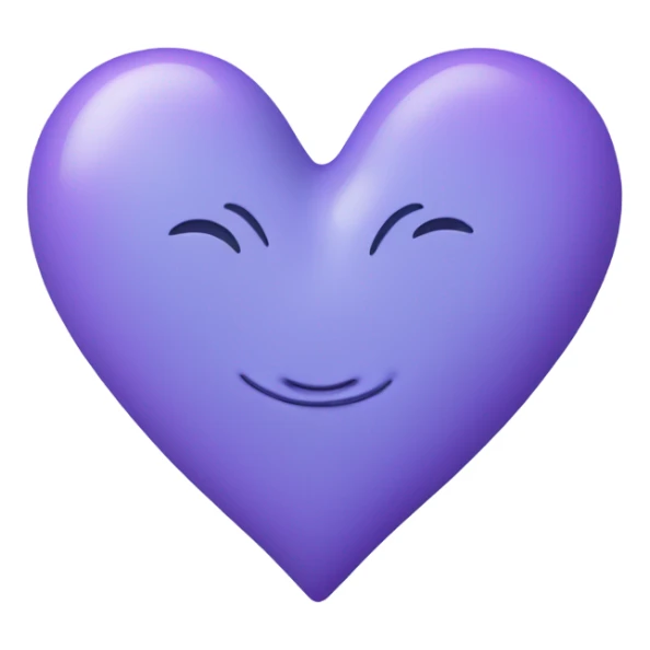 Purple periwinkle heart with starts around it  sticker