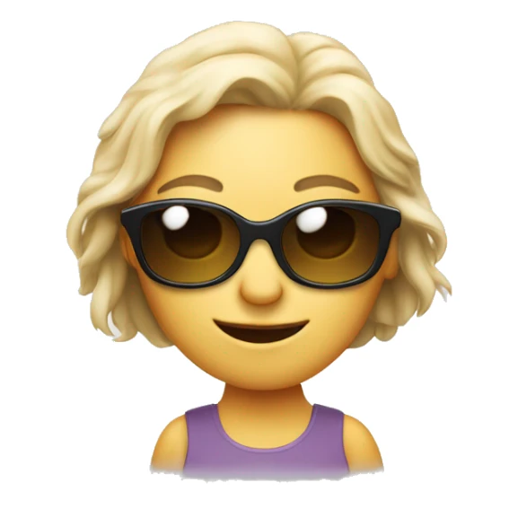 Handhebende Frau mit Sonnenbrille  sticker