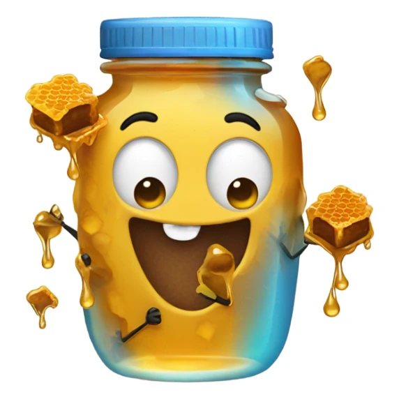 emoji eating wild honey sticker