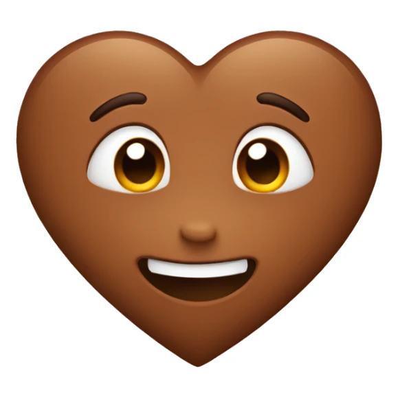 cute brown heart sticker